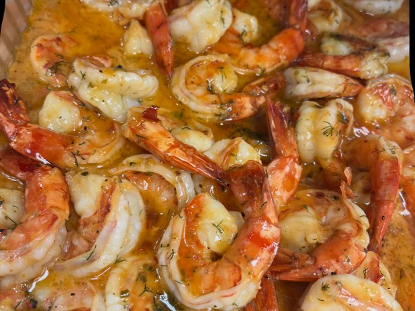 Crevettes assaisonnées pour un événement gourmand au bureau